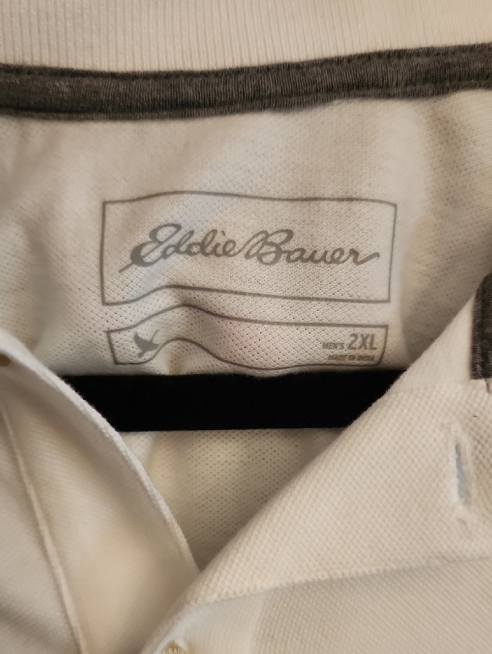 NWT Eddie Bauer Classic Men’s White Polo Shirt - Lightweight Short Sleeve - Picture 3 of 16